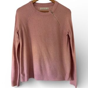 Abercrombie & Fitch Pink Knit Sweater with Side Zip – Size S